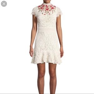 Alice + Olivia by Stacey Bender white lace dress